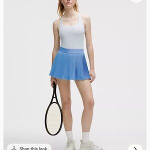 Lululemon baby blue tennis skirt with built in shorts